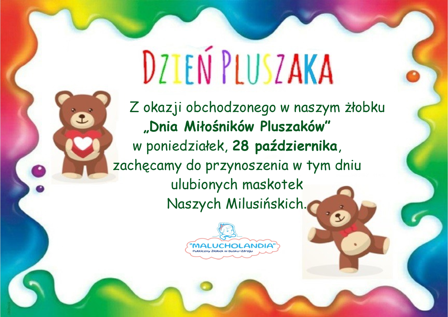 Ogłoszenie Dzień Pluszaków