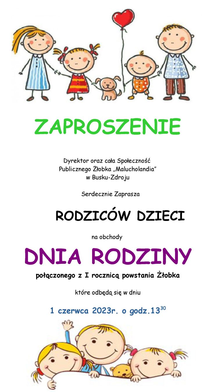 Dzień Rodziny Zaproszenie